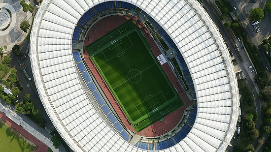 Stadion z drona
